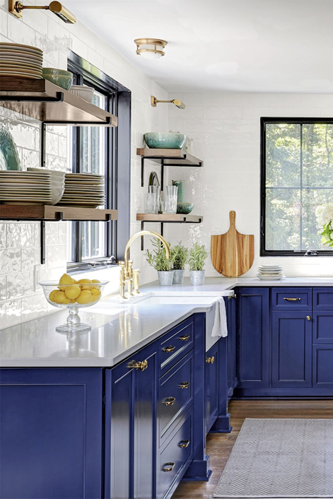 Try out Colored Cabinets